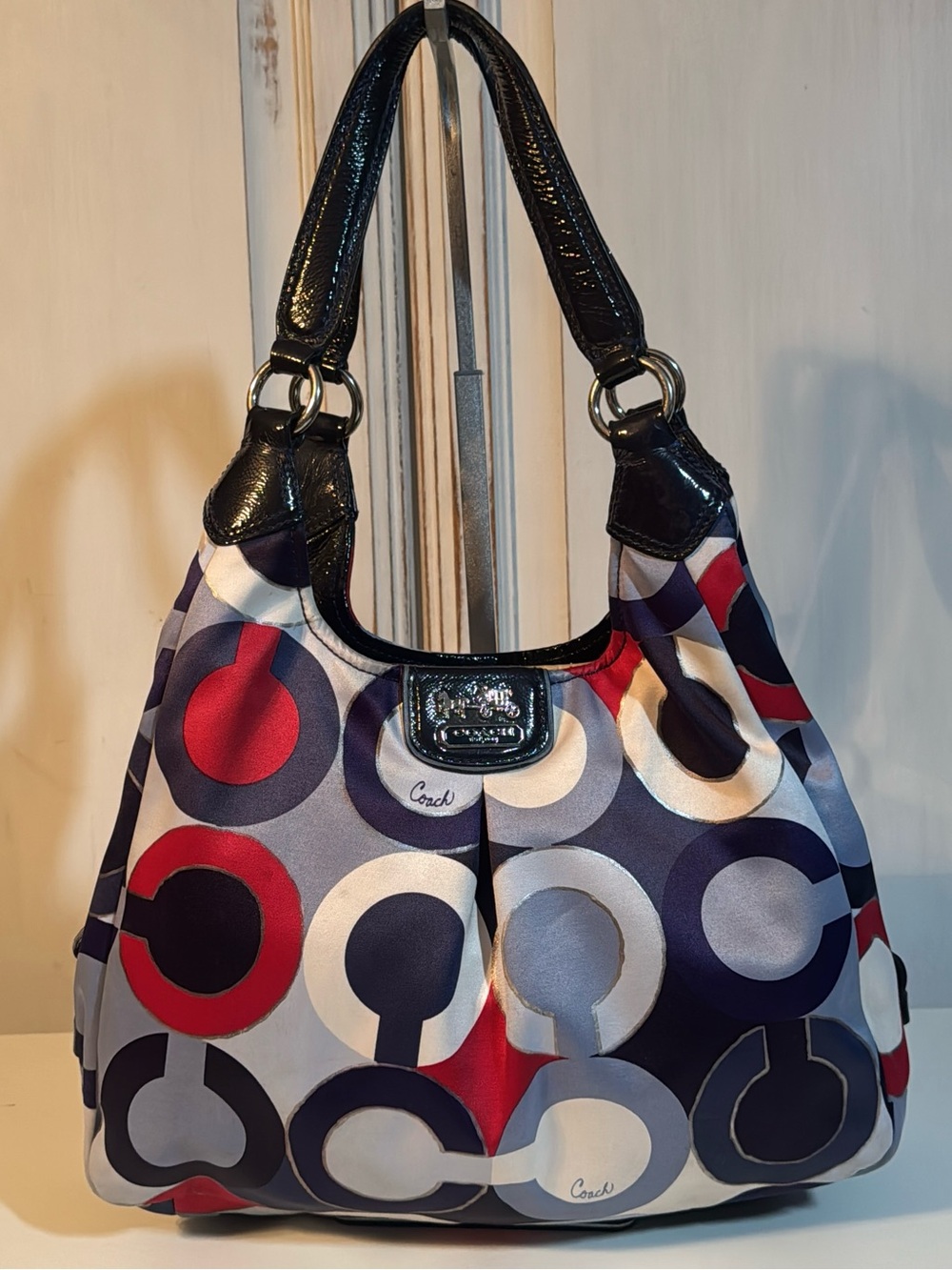 Coach Madison Maggie Scarf Print Hobo Satchel